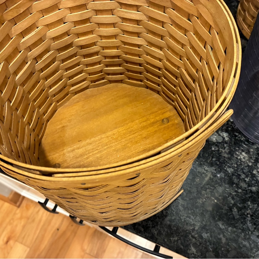 Longaberger Tan and White Kitchen Canister Set - Picture 2 of 3